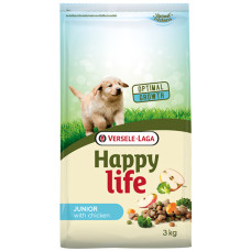 Happy Life Junior with Chicken ХЕППІ ЛАЙФ ДЖУНІОР сухий преміум корм для цуценят всіх порід , 3 кг., Пакунок см.