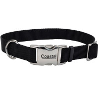 Coastal Metal Buckle КОСТАЛ МЕТАЛЛ ошейник для собак, 2.5х36-51cм, Черный см., 2,5х36-51 cм см.