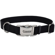Coastal Metal Buckle КОСТАЛ МЕТАЛ нашийник для собак, 2.5х36-51cм , Чорний см., 2,5 х 36-51 cм см.