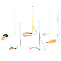 Flamingo Fishing-Rod ФЛАМІНГО вудка дражнилка з іграшкою, іграшка для котів , 5х60 см см., В асортименті см.