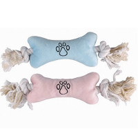 Flamingo Puppy Plush Bone ФЛАМІНГО ПЛЮШОВА КІСТКА НА КАНАТІ м’яка іграшка для цуценят , 22х7,5х4 см см.