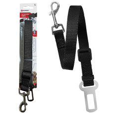 Flamingo Car Safety Belt Kura ФЛАМІНГО КУРА з’єднувач автомобільного ременя безпеки для собак , L см., 55-85см х 25мм см., Чорний см.