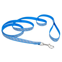 Coastal Lazer Brite Reflective Leash КОСТАЛ ЛАЗЕР БРАЙТ світловідбивний повідець для собак, 1.6смХ1.2м , Блакитна хвиля см., 1,6 см х 1,2 м см.