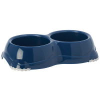 Moderna Double Smarty Bowl Small МОДЕРНАЯ СМАРТИ двойная миска для собак и кошек, 2х330мл, Черничный см., 0.33 л., 26.1(Д) x 14.4(Ш) x 5.7(В) см. см.