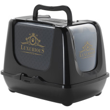 Moderna Trendy Cat Luxurious МОДЕРНА ЛАКШЕРІЗ закритий туалет для котів , Чорний см., 57,3х44,4х43,8 см см.