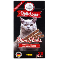 TOMi Delicious Mini Sticks Salami ТОМОЕ ДЕЛИШЕСЬ САЛЯМИ лакомство для кошек, 0.04 кг.