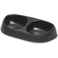 Moderna Double Sensibowl МОДЕРНА СЕНСІБОУЛ подвійна миска для котів, 2х200мл , Чорний см., 2x200 мл см., 29(Д) х 15(Ш) х 6(В) см см.