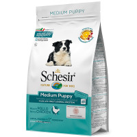 Schesir Dog Medium Puppy ШЕЗІР ЦУЦЕНЯ СЕРЕДНІХ КУРКА сухий монопротеїновий корм для цуценят середніх порід , 3 кг.