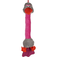 Flamingo Bird With Feet ФЛАМИНГО ПТИЦ С ЛАПАМИ мягкая игрушка с пищалкой для собак, 10х13х48 см см.