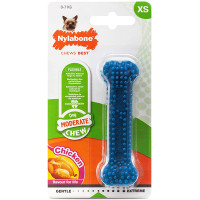 Nylabone Moderate Chew Dental Bone НИЛАБОН ДЕНТАЛ БОУН жевательная игрушка для собак, вкус курицы, XS, для собак до 7 кг см., курица см., 9,5x2,5x1,9 см см.