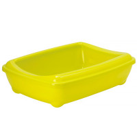 Moderna Arist-O-Tray Jumbo МОДЕРНАЯ АРИСТ-О-ТРЕЙ ДЖУМБО туалет с бортиком лоток для кошек, 57х43х16см, Лимонный см., 57(Д) х 43(Ш) х 15,7(В) см см.
