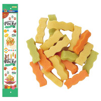 DoggyMan Wave Shaped Cheese Snack Mixed Flavor ДОГГІМЕН СИРНІ ПАЛИЧКИ ХВИЛЯ МІКС ласощі для собак , 0.08 кг., 4 шт. по 20 г см.