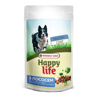 Happy Life Adult with Salmon ХЕППІ ЛАЙФ ЛОСОСЬ сухий преміум корм для собак усіх порід , 0.35 кг., Пакунок см.