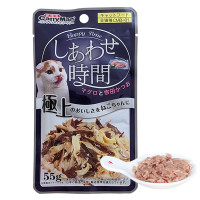 CattyMan Tuna Chicken Bonito КЕТТИМЕН ТУНЕЦ КУРКА И МАКРЕЛЛЬ в желе влажный корм, консервы для кошек, пауч 55г 0.055 кг.