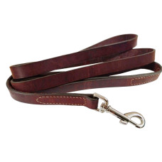 Coastal Circle-T Dog Leash КОСТАЛ СЕРКЛ-Т шкіряний повідець для собак, 1.6смХ1.8м , Коричнево-червоний см.