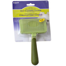 Safari Self-Cleaning Brush САФАРІ ПУХОДЕРКА СЛІКЕР з самоочищенням для собак та котів , середній см., 10,5Х6,5 см см.