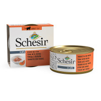 Schesir Tuna with Papaya ШЕЗІР ТУНЕЦЬ З ПАПАЙЄЮ в желе натуральні консерви для котів, вологий корм, банка 75г , 0.075 кг.