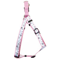 Coastal Lazer Brite КОСТАЛ ЛАЗЕР БРАЙТ светоотражающая шлейка для собак, 1.6х48-66см, Сердца розовый см.