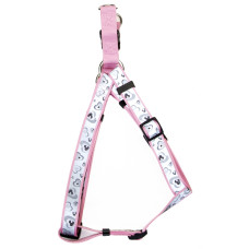 Coastal Lazer Brite КОСТАЛ ЛАЗЕР БРАЙТ світловідбивна шлея для собак, 1.6х48-66см , Серця рожевий см.