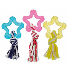 Flamingo Good4Fun Star With Rope ФЛАМІНГО ГУД ФО ФАН ЗІРКА З МОТУЗКОЮ іграшка для собак, TPR-гума , 8 см см.