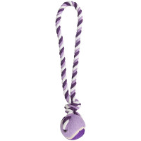 Flamingo Cotton Rope With Tennis Ball ФЛАМІНГО М’ЯЧ НА КАНАТІ іграшка для собак , S см., 6х6х40 см см.