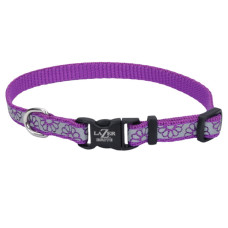 Coastal Lazer Brite Reflective Collar КОСТАЛ ЛАЗЕР БРАЙТ світловідбивний нашийник для собак, 1х20-30см , Фіолетова ромашка см., 1 х 20-30 см см.