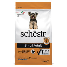 Schesir Dog Small Adult Chicken ШЕЗІР ДОРОСЛИЙ МАЛИХ КУРКА сухий монопротеїновий корм для собак малих порід , 0.8 кг., Пакунок см.