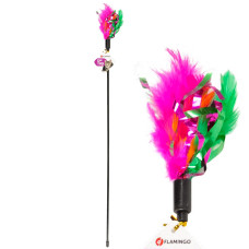 Flamingo Feather Stick ФЛАМІНГО ПІР’Я дражнилка з пір’ям, іграшка для котів , длина 59 см см.