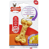 Nylabone Extreme Chew Cheese Bone НІЛАБОН СИРНА КІСТКА жувальна іграшка для собак, смак сиру , XS, для собак до 7 кг см., Сир см., 7,5x3,5x1 см см.
