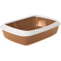 Savic Iriz Nordic Litter Tray САВІК АЙРІЗ НОРДІК лоток туалет з бортиком для котів, 50х37х13см , 50(Д)x37(Ш)x13(В) см см., Cвітло-коричневий см.