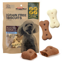 DoggyMan Biscuits Milk Carob ДОГГИМЕН БЕСКОЛЬ МОЛОКО КЕРОБ беззерновое печенье, лакомство для собак , 0.14 кг.
