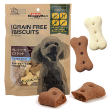 DoggyMan Biscuits Milk Carob ДОГГІМЕН БІСКВІТ МОЛОКО КЕРОБ беззернове печиво, ласощі для собак , 0.14 кг.