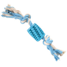 Flamingo Lindo Tube With Rope ФЛАМІНГО ЛІНДО ТРУБКА З КАНАТОМ іграшка для собак , 4,5х4,5х30 см см., Блакитний см.