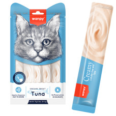 Wanpy Creamy Lickable Treats Tuna ВАНПІ ТУНЕЦЬ рідкі ласощі для котів , 0.07 кг., в пакунку 5 стіків по 14 г см.