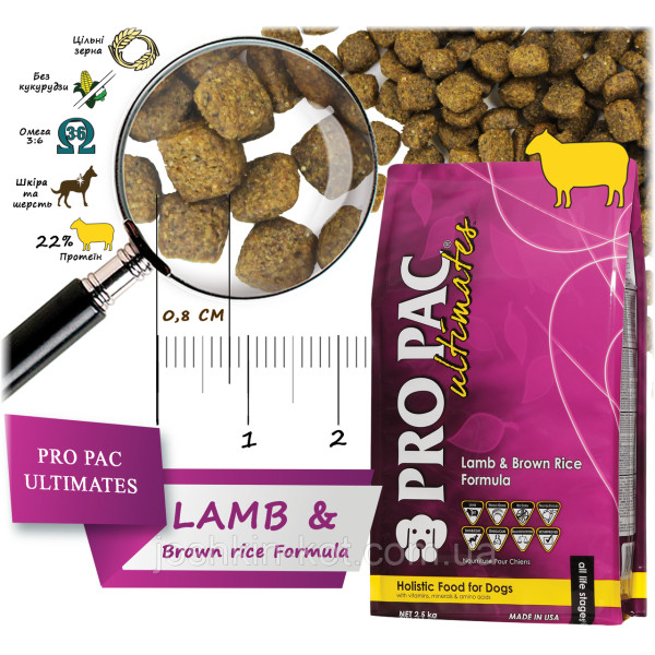Сухий корм для собак Pro Pac DOG Lamb Brown Rice Formula 25 кг