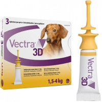 Краплі Ceva Vectra 3D Вектра 3Д від бліх та кліщів, для собак 1,5 – 4 кг, 0,8 мл (1піпетка)