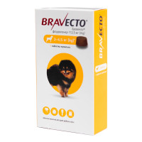 Таблетка MSD Bravecto Бравекто проти бліх і кліщів для собак вагою 2-4,5 кг, 1 таб/112,5 мг