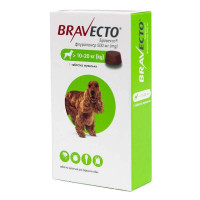 Таблетка MSD Bravecto Бравекто проти бліх і кліщів для собак вагою 10-20 кг, 1 таб/500 мг