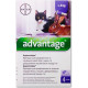 Краплі Bayer Advantage Адвантейдж 80 від заражень блохами для котів, кошенят та декоративних кроликів быльше 4 кг, 4 піпетки