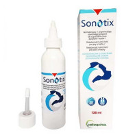 Розчин Vetoquinol Sonotix Сонотікс для промивання вух кішок і собак, 120 мл