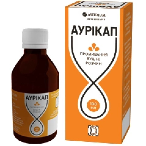 Розчин Arterium Аурікап для чищення та догляду за вухами у собак та котів, 100 мл