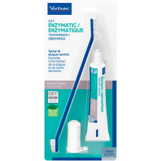 Набір Virbac Enzymatic Cat & Dog Dental Kit для догляду за ротовою порожниною котів і собак, 70 гр