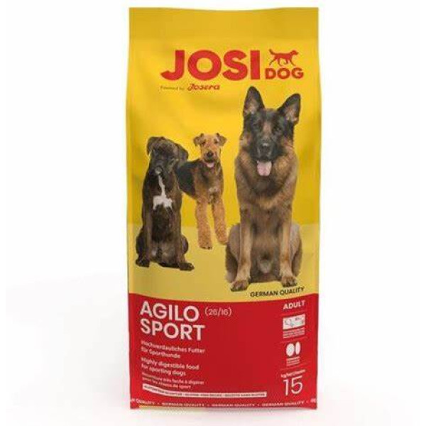Сухий корм Josera Josi Dog Agilo Sport для дорослих собак з високим фізичним навантаженням, 15 кг