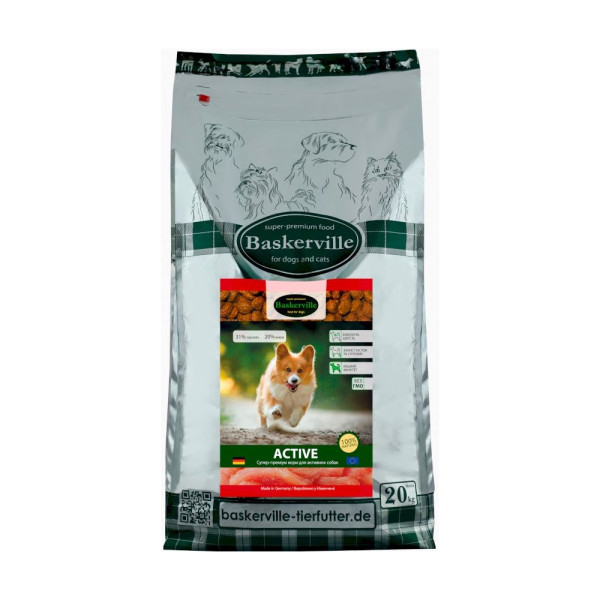 Сухий корм Baskerville Active Dog для активних собак, 20 кг
