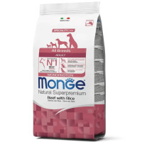 Сухой корм для собак Monge Dog All breeds Adult говядина с рисом, 15 кг