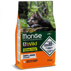 Сухий корм для цуценят Monge Dog Bwild Grain Free Puppy & Junior качка, 2.5 кг
