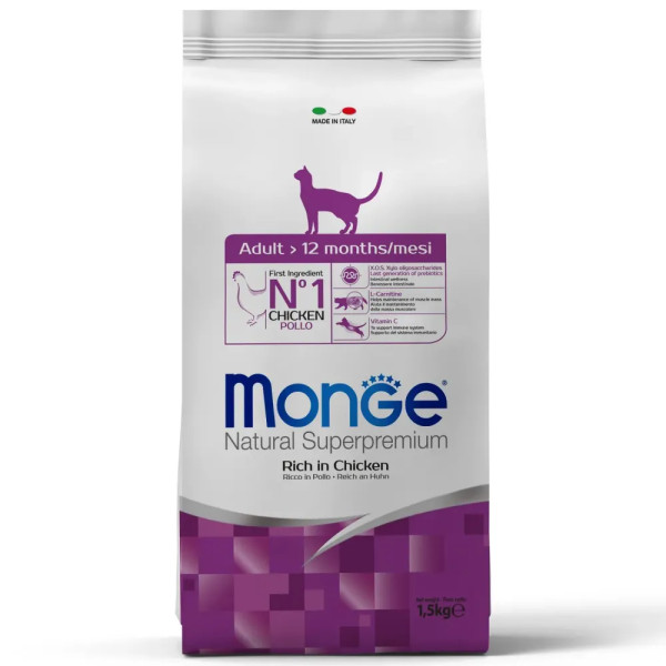 Сухий корм для котів Monge Cat Adult, 1.5 кг