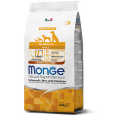 Сухий корм для собак Monge Dog All breeds Adult індичка, рис та картопля, 2.5 кг