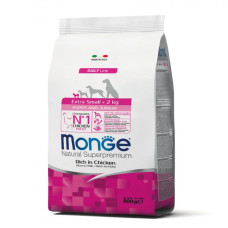 Сухий корм для цуценят Monge Dog Extrasmall Puppy & Junior курка з рисом, 800 г
