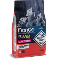 Сухой корм для щенков Monge Dog Bwild Low Grain Puppy & Junior оленина, 2.5 кг